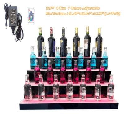 Estante de exhibición de botellas de licor iluminado LED barra soporte de exhibición de botellas iluminado Foto 1 de 4