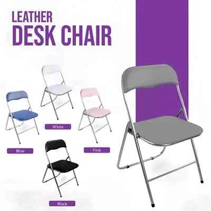 Lightweight Portable Folding Chair Steel Frame Camping Office & Home Seating - Picture 1 of 51