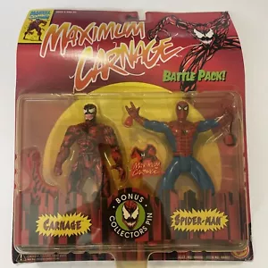 MAXIMUM CARNAGE BATTLE PACK CARNAGE VS SPIDER-MAN 2 PACK + BONUS COLLECTOR PIN - Picture 1 of 7