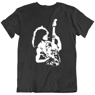 Camiseta Eddie Van Halen Guitarra Música Rock 70' 80 Años 90 Camiseta Regalo Nueva Foto 1 de 4
