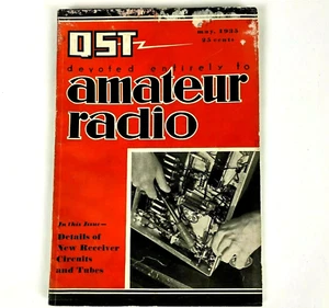 1935 QST Amateur Radio Magazine Receivers & Tubes 128 Pages May Vintage - Picture 1 of 12