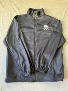 Olympics Sweater Adult Extra Large Blue 1/4 Zip Long Sleeve  Sweatshirt Mens. - Picture 1 of 7