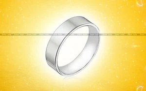 Sterling Silver 925 Purity India Broad Wedding Engagement Ring Aus Size S - Picture 1 of 5