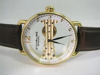 Stuhrling Original 42 mm Wind Up 20j Bridge Movement Exhibition Watch ST-90105 - Image 1 of 4