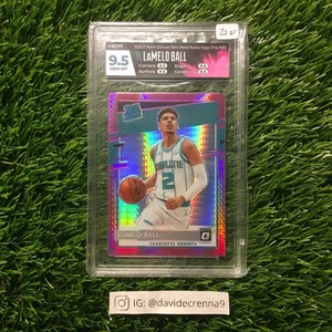 Lamelo Ball Rookie 2020-21 Panini Optic #153 Rated Rookie Hyper Pink HGA9.5 - Picture 1 of 3