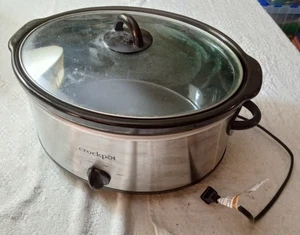 CROCK-POT 7 Quart Oval Manual Slow Cooker, Stainless Steel (SCV700-S-BR) - Picture 1 of 11