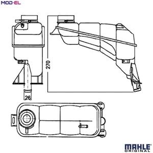 EXPANSION TANK COOLANT CRT 117 000S FOR MERCEDES-BENZ E-CLASS/T-Model/Break 2.1L - Picture 1 of 9