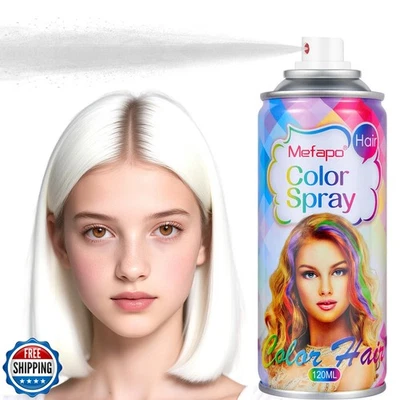Spray de cabelo branco cor, spray de cor de cabelo para crianças, temporário prata tubarão branco - Imagem 1 de 4