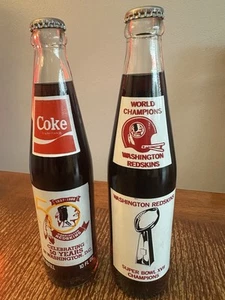 Vintage Washington Redskins 1986 50th Coca Cola Bottles & 1983 Super Bowl Champs - Bild 1 von 10