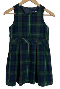 Lands End Hunter Plaid School Uniform Jumper Dress Size 10 - Picture 1 of 4