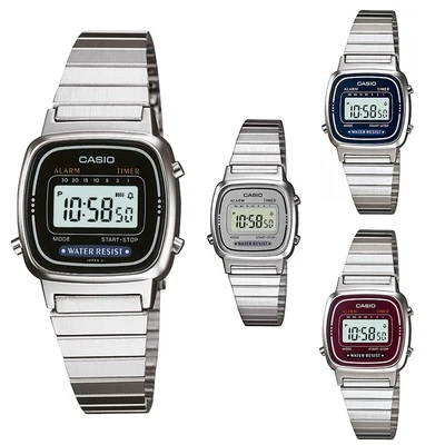 Orologio CASIO Vintage LA-670W Donna Acciaio Chrono Classico Digitale 4 colori - Immagine 1 di 4