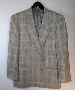 VALENTINO UOMO SPORT MANTEL 44R GLEN KARIERT WOLLE BLAZER JACKE SAKS 5TH AVE MÄNGEL - Bild 1 von 12