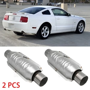 2.5" In / Out Catalytic Converter Stainless Steel Weld-On For Ford Mustang 05-10 - Picture 1 of 8