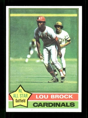 1976 Topps Set Break #10 Lou Brock quase perfeito/perfeito ou MELHOR *BNCARDS* - Imagem 1 de 2