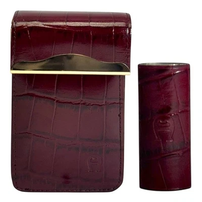 Juego de encendedor de cuero vintage años 80 90 ETIENNE AGINER NUEVO SIN ETIQUETAS Foto 1 de 4