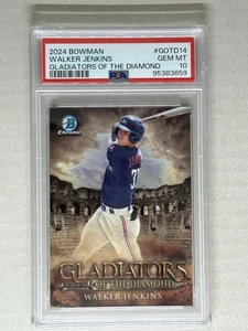 2024 Bowman - Gladiatori del Diamond Walker Jenkins #GOTD-14 (RC) PSA 10 - Foto 1 di 2