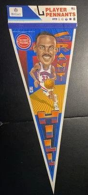 Grant Hill Detroit Pistons Caricature Full Size Original NBA Pennant New NOS - Image 1 of 4