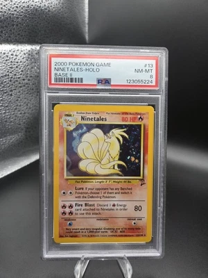 Pokemon! PSA 8 Ninetales 13/130 With Swirl - Base Set 2 Unlimited - Mint - Image 1 of 4