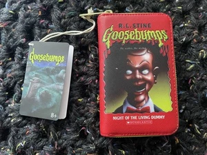 Loungefly BNWT Goosebumps Night of the Living Dummy Book Cover Zip Around Wallet - Picture 1 of 5