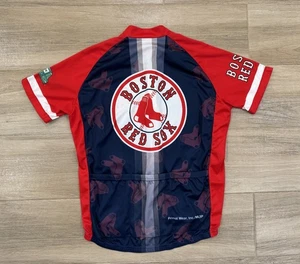 Boston Red Sox Men's Cycling Jersey LARGE Full Zip Primal Lightweight Authentic - Picture 1 of 12