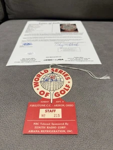 JACK NICKLAUS signed 1962 World Series Of Golf ticket/badge BAS Slabbed 1st WIN! - Picture 1 of 14