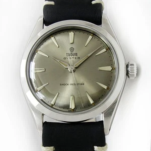 Vintage Tudor Oyster Winding Original Grey Dial 34mm Men Steel Watch C.1963 - Picture 1 of 12