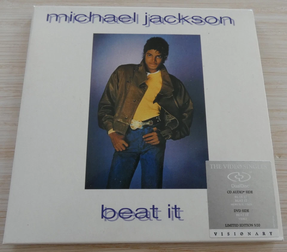 DUALDISC FACE CD + SIDE DVD MICHAEL JACKSON SINGLE BEAT IT - Photo 1/4