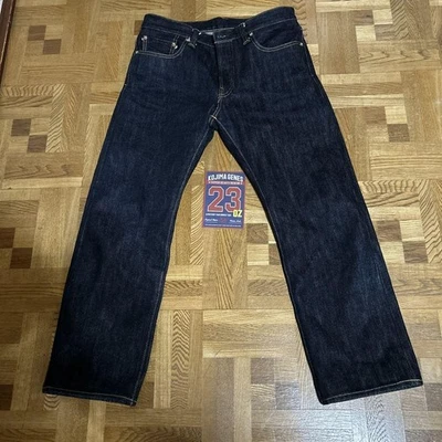 Jeans de mezclilla Kojima Genes 1020 23 oz con ribete verde pesado XL Japón Foto 1 de 4