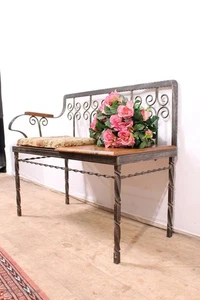 Zauberhafte Flur Bank Gartenbank Terrassenbank Sitzbank Bank Schmiedeeisen Forms - Bild 1 von 24