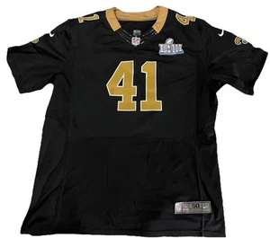 Nike On Field Black Gold New Orleans Saints Superbowl Football Jersey #41 Kamara - Picture 1 of 6