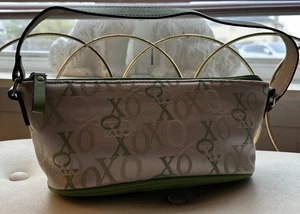 Seltene Y2K 90er Mini grün beige XOXO Vinyl Schultertasche Handtasche - Bild 1 von 8