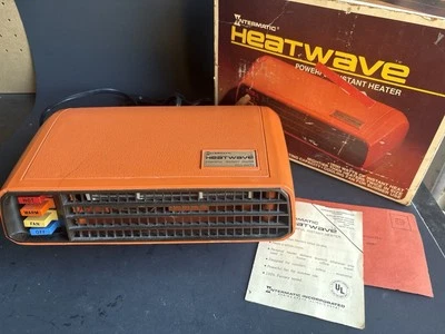 Intermatic Heatwave Portable Space Heater Vintage Orange Original Box Tested - Image 1 of 4