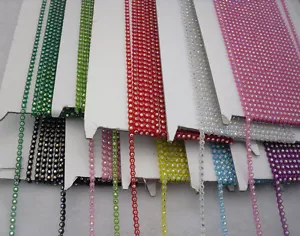 Lote de diamantes de imitación de cristal de vidrio de grado 2 mm AB 10 yardas ss6 - Imagen 1 de 18