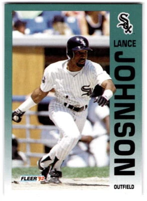 Lance Johnson 1992 Fleer #87 Chicago White Sox - Image 1 of 2