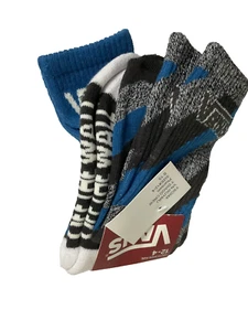 Vans Diago 2-Pack Youth Crew Socks Size 12-4 Gray,Blue - Picture 1 of 9