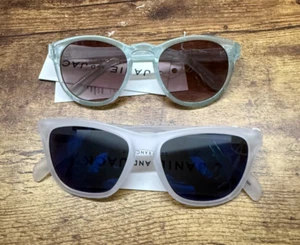 New Janie And Jack Toddler Sunglasses 2 pairs White and Aqua Blue 2-4 Years Old - Picture 1 of 4