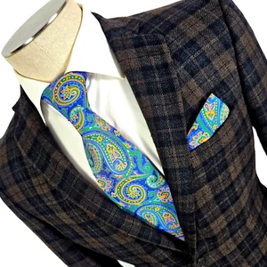 Vtg Stafford Signature Slim Fit Tweed Wool Sport Coat Brown Plaid Check 38 Short - Picture 1 of 12