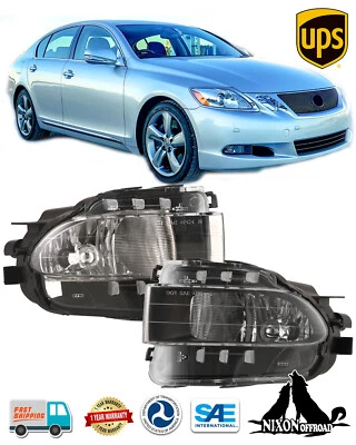Fog Lights For 2006-2011 Lexus GS 300 350 430 450H 460 Driving Bumper Lamps Pair - Image 1 of 4