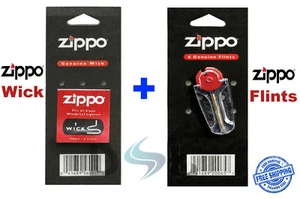 Zippo Lighter Flints Wicks Cotton Felt 100% Genuine Original Brand New Stones - Picture 1 of 6