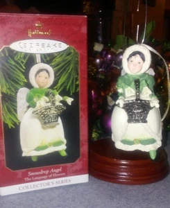 1997 HALLMARK KEEPSAKE ORNAMENT CHRISTMAS SNOWDROP ANGEL Language of Flowers NEW - Bild 1 von 3