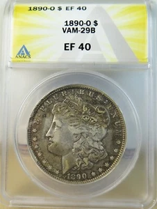 1890 O Morgan dollar ANACS XF40 *VAM 29B doubled ear/ rim cuds* - Picture 1 of 4