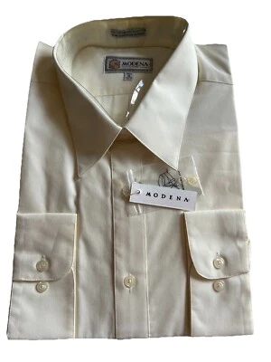 Modena Dress Shirt For Men Size 18 Tall. 36/37 Color: Cream. - Image 1 of 4