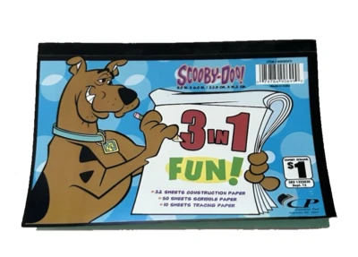 Бумага строительная/скрипичная/трассировочная Scooby Doo 9 дюймов x 6 дюймов 92 листа/упаковка - Изображение 1 из 3
