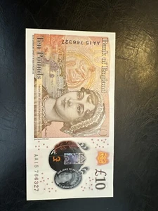 Bank Of England Ten Pounds (£10) Banknote Jane Austen AA 15 Very Rare Circ - Picture 1 of 6
