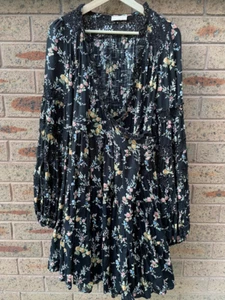 Designer byTiMo Women's Long Sleeve Floral Design 100% Cotton Dress - Picture 1 of 17