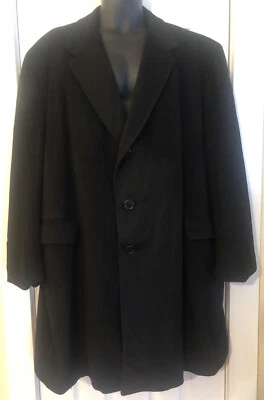 Abrigo Abrigo de Colección Hart Schaffner & Marx Trompetista Plateado Cachemira Negro LEER Foto 1 de 4