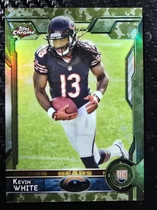 2015 Topps Chrome Kevin White Camo Refractor /499 RC #125 Rookie Bears - Picture 1 of 2