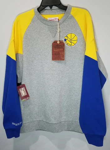 Golden State Warriors Mitchell & Ness Hardwood Trading Block Crew Sweatshirt L Cover