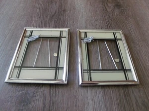 VINTAGE 2 COLUMBIA CHROMEPLATED ART DECO PICTURE FRAMES 5" X 4" #2 - Picture 1 of 2