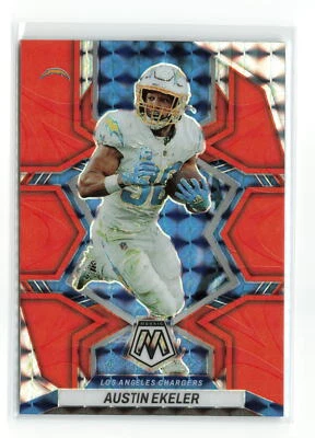 AUSTIN EKELER #102 2022 PANINI MOSAIC CHARGERS ORANGE - Image 1 of 2
